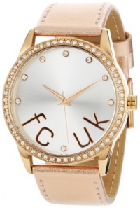 FCUK Women's FC1053RS Rose-Gold-Tone Stainless Steel Glossy Cloth Strap Watch FCUK Women's FC1053RS Rose-Gold-Tone Stainless Steel Glossy Cloth Strap Watch