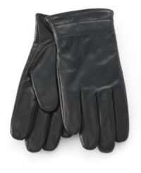 Add these sleek leather gloves to your seasonal attire for a completely put-together look.