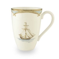 Lenox Colonial Tradewind Gold Banded Bone China Mug Lenox Colonial Tradewind Gold Banded Bone China Mug
