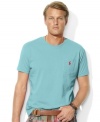 An essential short-sleeved crewneck T-shirt is designed for a classic fit in lightweight combed cotton jersey.