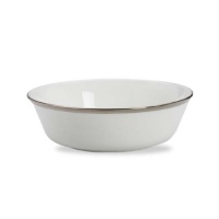 Lenox Solitaire White Platinum Banded Bone China All Purpose Bowl Lenox Solitaire White Platinum Banded Bone China All Purpose Bowl