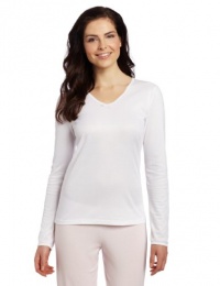 Cuddl Duds Women's Soft Wear Lace Long Sleeve V-Neck Cuddl Duds Women's Soft Wear Lace Long Sleeve V-Neck