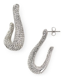 Air on the side of flair with this shapely pair of drop earrings from Lora Paolo, accented by crystal and cubic zirconia stones.