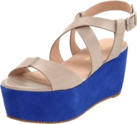 Pour La Victoire Women's Noele Platform Sandal, Taupe/Blue, 9 M US Pour La Victoire Women's Noele Platform Sandal, Taupe/Blue, 9 M US