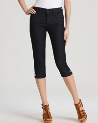 Not Your Daughter's Jeans Brandi Rhinestone Grommet Capris in Dark Enzyme Wash Not Your Daughter's Jeans Brandi Rhinestone Grommet Capris in Dark Enzyme Wash