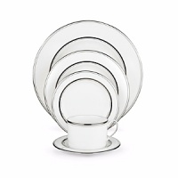 An elegant collection of dinnerware from kate spade new york features platinum bands that complement your fine table setting.