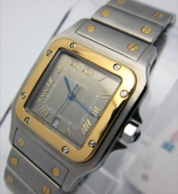 Cartier Men's 187801 Santos Galbee Stainless Steel and 18K Gold Watch Cartier Men's 187801 Santos Galbee Stainless Steel and 18K Gold Watch