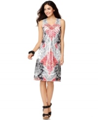Dashes of sublimination give this petite printed Style&co. dress extra edge. (Clearance) Dashes of sublimination give this petite printed Style&co. dress extra edge. (Clearance)