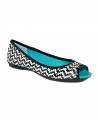 A flat fit for every occasion, from casual to corporate. With a classic silhouette, the Madelyn by Style&co. adds style with a darling peep-toe and woven pattern. A flat fit for every occasion, from casual to corporate. With a classic silhouette, the Madelyn by Style&co. adds style with a darling peep-toe and woven pattern.