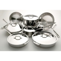 All-Clad 14-Piece 18/10 Stainless Steel Cookware Set. Professional Grade Cookware. 401716 All-Clad 14-Piece 18/10 Stainless Steel Cookware Set. Professional Grade Cookware. 401716