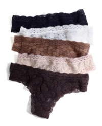 Neutral colors never looked so cute. DKNY's Signature Lace thong is the prettiest, laciest basic you'll own. Style #576000 Neutral colors never looked so cute. DKNY's Signature Lace thong is the prettiest, laciest basic you'll own. Style #576000