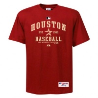 MLB Houston Astros Short Sleeve Basic Crew Neck Tee MLB Houston Astros Short Sleeve Basic Crew Neck Tee