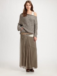 Chunky knit cashmere in a casually elegant, slouchy style finished with an off-the-shoulder neckline.Off-the-shoulder rolled necklineLong sleevesRib-knit cuffs and hemCashmereDry cleanMade in Italy of imported fabricModel shown is 5'11 (180cm) wearing US size Small. 