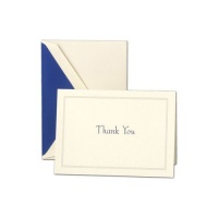 Crane & Co. Regent Blue Triple Hairline Thank You Notes (CT1701) Crane & Co. Regent Blue Triple Hairline Thank You Notes (CT1701)