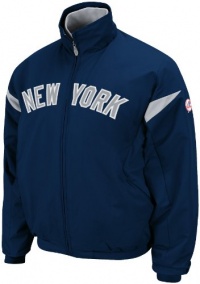 MLB New York Yankees Thermabase Full Zip Premier Road Jacketidnight Navy Silver MLB New York Yankees Thermabase Full Zip Premier Road Jacketidnight Navy Silver