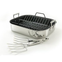 All-Clad Stainless-Steel Nonstick Baking Pan with Rotisserie Rack All-Clad Stainless-Steel Nonstick Baking Pan with Rotisserie Rack