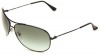 Ray-Ban RB3293 002/8E63 Aviator Sunglasses,Black Frame/Green Gradient Lens,One Size