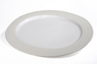 Mikasa Swirl 14-Inch Oval Platter, White Mikasa Swirl 14-Inch Oval Platter, White