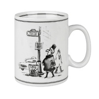 Classic cartoons from New Yorker magazine, now appearing on your table! Made of high quality porcelain in Germany. Dishwasher and microwave safe. Classic cartoons from New Yorker magazine, now appearing on your table! Made of high quality porcelain in Germany. Dishwasher and microwave safe.