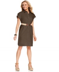 This crisp shirtdress is a no-fuss addition to your summer wardrobe. Dress it up with pumps and a structured bag, or keep it casual with espadrilles! This crisp shirtdress is a no-fuss addition to your summer wardrobe. Dress it up with pumps and a structured bag, or keep it casual with espadrilles!