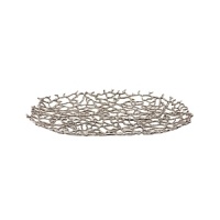 Organically molded under fire, this handmade tray exudes metal artistry with a New York edge. Organically molded under fire, this handmade tray exudes metal artistry with a New York edge.