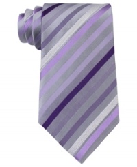 With a simple, straightforward stripe, this tie from Kenneth Cole Reaction will be an instant classic. With a simple, straightforward stripe, this tie from Kenneth Cole Reaction will be an instant classic.