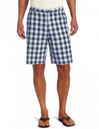 IZOD Men's Buffalo Check Flat Front Short IZOD Men's Buffalo Check Flat Front Short