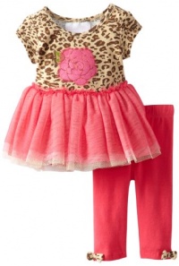 Bonnie Baby-girls Newborn Leopard Tutu Legging Set, Fuchsia, 6-9 Months Bonnie Baby-girls Newborn Leopard Tutu Legging Set, Fuchsia, 6-9 Months