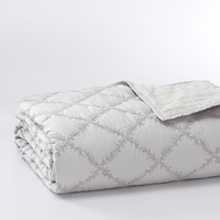 Graceful florals, jacquards and delicate embroidery in a romantic palette of soft silver, cream and blush are layered with a romantic chinoiserie duvet - backed with timeless houndstooth - for an elegant, unexpected twist. Graceful florals, jacquards and delicate embroidery in a romantic palette of soft silver, cream and blush are layered with a romantic chinoiserie duvet - backed with timeless houndstooth - for an elegant, unexpected twist.