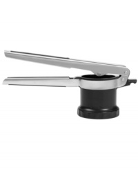 A mashing hit! Your go-to for masterfully-made mashed potatoes, this smart tool tackles the tough veggie with ease, commanding strength with a stainless steel handle and a non-slip grip. A range of settings, from fine to coarse, allow you to have the dish just the way you love it! A mashing hit! Your go-to for masterfully-made mashed potatoes, this smart tool tackles the tough veggie with ease, commanding strength with a stainless steel handle and a non-slip grip. A range of settings, from fine to coarse, allow you to have the dish just the way you love it!