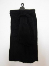 American Rag Cie mens black scarf hat gloves set American Rag Cie mens black scarf hat gloves set