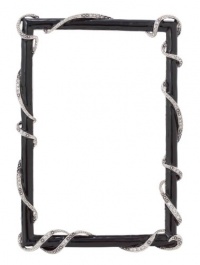 Olivia Riegel Harlow 4x6 Picture Frame Swarovski Crystals & Black Hand Enameling Olivia Riegel Harlow 4x6 Picture Frame Swarovski Crystals & Black Hand Enameling