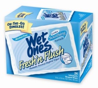 Fresh N' Flush By Wet Ones Personal Hygiene Wipes Singles, 24-Count (Pack of 5) Fresh N' Flush By Wet Ones Personal Hygiene Wipes Singles, 24-Count (Pack of 5)