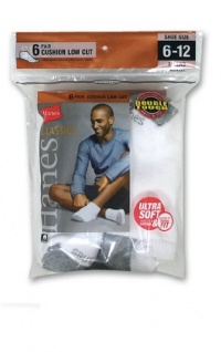 Hanes Classics Men's 6-Pack Cushion Low Cut Socks Hanes Classics Men's 6-Pack Cushion Low Cut Socks