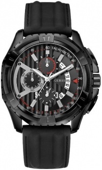 Guess U15060G1 Men's Black Silicone Strap Watch Guess U15060G1 Men's Black Silicone Strap Watch
