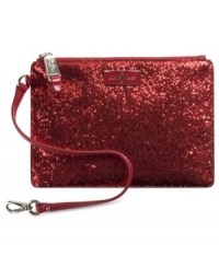 Get your glam on with this luxe little lovely from Cole Haan. Adorned with glorious glitter, signature detailing and convenient wristlet strap, it's your perfect party partner. Get your glam on with this luxe little lovely from Cole Haan. Adorned with glorious glitter, signature detailing and convenient wristlet strap, it's your perfect party partner.