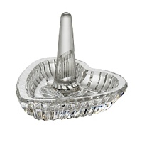 Organize your treasures with this sparkling crystal jewelry holder from Waterford. Its central spike keeps rings in place, and the heart-shaped ridged tray is ideal for storing necklaces or earrings. Organize your treasures with this sparkling crystal jewelry holder from Waterford. Its central spike keeps rings in place, and the heart-shaped ridged tray is ideal for storing necklaces or earrings.