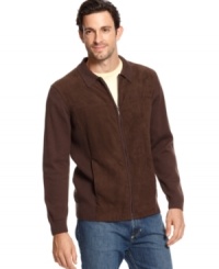 Add some luxe to your cold-weather rotation with this mixed-media sweater from Cubavera. Add some luxe to your cold-weather rotation with this mixed-media sweater from Cubavera.