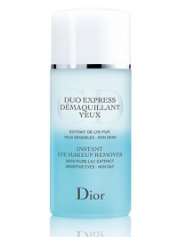 A non-oily eye makeup remover that quickly and effectively removes all eye makeup, even the most stubborn waterproof mascaras. Leaves eye area clean and soft, and eyelashes silky and conditioned. Ophthalmologist tested for safe use around the delicate eye area. 4.2 oz. A non-oily eye makeup remover that quickly and effectively removes all eye makeup, even the most stubborn waterproof mascaras. Leaves eye area clean and soft, and eyelashes silky and conditioned. Ophthalmologist tested for safe use around the delicate eye area. 4.2 oz.