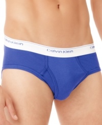 When you want the briefest of briefs: Three-pack of low-rise briefs from Calvin Klein, with supportive pouch and functional fly. When you want the briefest of briefs: Three-pack of low-rise briefs from Calvin Klein, with supportive pouch and functional fly.