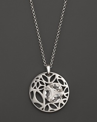 A bold sterling silver pendant glistening with faceted rock crystals. By Di MODOLO. A bold sterling silver pendant glistening with faceted rock crystals. By Di MODOLO.