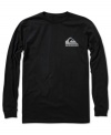 Because your need for a great T-Shirt doesn't end when the weather gets a little chilly: Quiksilver's long-sleeved logo tee with front-and-back graphics.