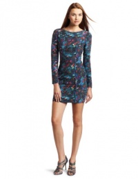 Rebecca Minkoff Women's Pleated Freja Printed Dress, Teal, 10 Rebecca Minkoff Women's Pleated Freja Printed Dress, Teal, 10