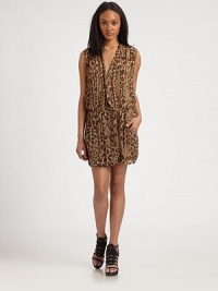 Leopard-print silk chiffon drapes around the body in an airy open-back shift.Crossover bodiceGathered shouldersSleevelessBlouson bodiceElastic waistbandTie-back keyholeAbout 20 from natural waistSilkDry cleanImportedModel shown is 5'10 (177cm) wearing US size 4. Leopard-print silk chiffon drapes around the body in an airy open-back shift.Crossover bodiceGathered shouldersSleevelessBlouson bodiceElastic waistbandTie-back keyholeAbout 20 from natural waistSilkDry cleanImportedModel shown is 5'10 (177cm) wearing US size 4.