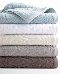 The definition of casual luxury, this Firenze bath towel from Kassatex features plush, jacquard woven Turkish cotton for supreme texture and style. Reverses to full terry. Choose from five soothing tones. The definition of casual luxury, this Firenze bath towel from Kassatex features plush, jacquard woven Turkish cotton for supreme texture and style. Reverses to full terry. Choose from five soothing tones.