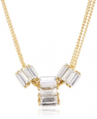 Betsey Johnson Iconic Baguette Crystal Baguette Rondelle Necklace, 19 Betsey Johnson Iconic Baguette Crystal Baguette Rondelle Necklace, 19