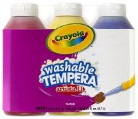 Crayola 3 Count 8-Ounce Artista II Washable Tempera Primary Color Set Crayola 3 Count 8-Ounce Artista II Washable Tempera Primary Color Set