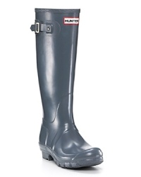 Glossy rubber rain boots with a legendary Hunter fit and comfort. Glossy rubber rain boots with a legendary Hunter fit and comfort.