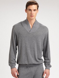 Smooth and soft, this versatile knit style can be worn at home or outdoors.Cowl neckRibbed knit collar, cuffs and hem53% polyamide/47% viscoseMachine washImported Smooth and soft, this versatile knit style can be worn at home or outdoors.Cowl neckRibbed knit collar, cuffs and hem53% polyamide/47% viscoseMachine washImported
