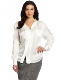 Jones New York Women's Relaxed Ruffle Front Blouse Jones New York Women's Relaxed Ruffle Front Blouse